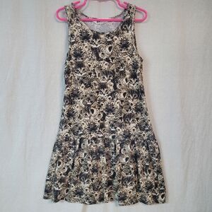 H&M Dress with Cat Print - Black and Tan kids 6-8 Yrs Kidcore Kidswear